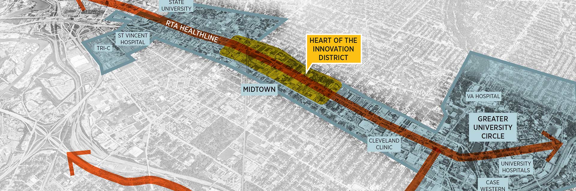 Cleveland Innovation District map