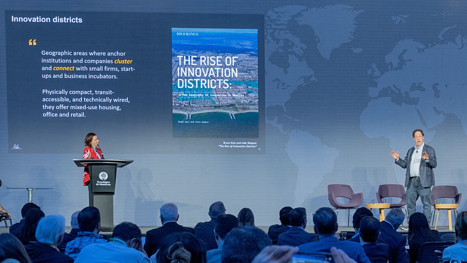 Presentation on innovation districts concept at 2025 Global Summit