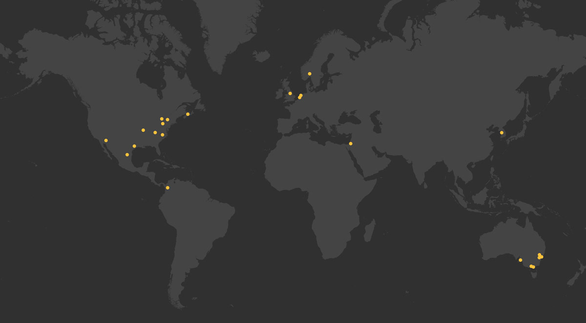 Existing Global Network of 23 innovation districts